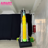 Globo Publicitario Inflable con Forma de Cohete Paracaídas - Globos Inflables con Forma de Cohete para Decoración de Eventos al Aire Libre