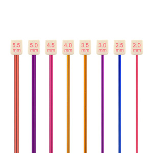 Juego de 28 Agujas de Tejer Ergonómicas de <span class=keywords><strong>Punta</strong></span> Única de Diferentes Tamaños, Agujas de Ganchillo Rectas para Tejer Suéteres - Product Image 4