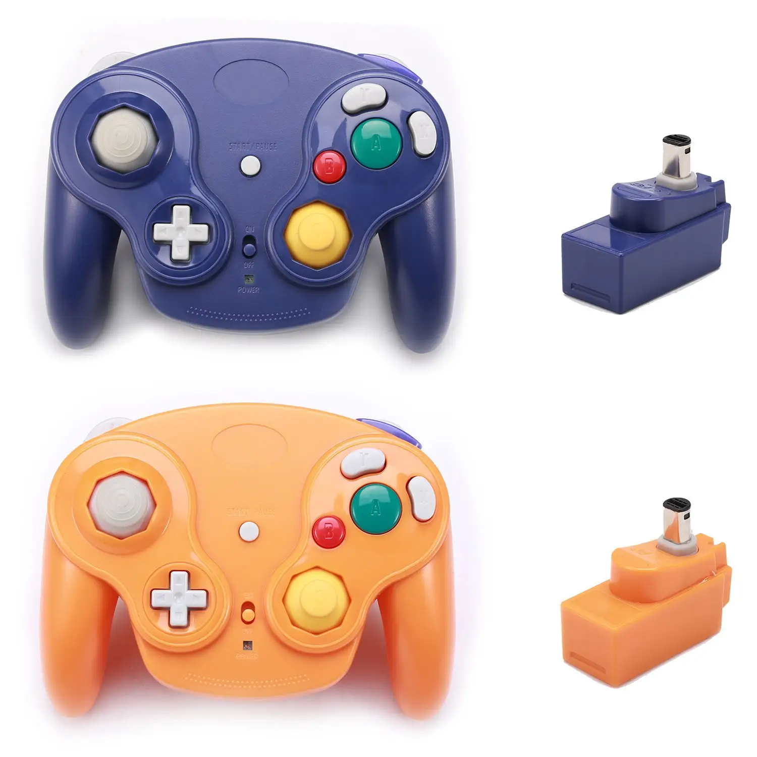 Gamepad nirkabel BT 2.4GHz untuk GameCube untuk pengontrol NGC Joypad untuk Nintendo untuk Joystick konsol Wiis