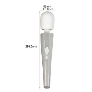 Vibrador masajeador de varita AV con purpurina de cabeza recargable con precio más barato para relajación muscular de adultos - Product Image 6