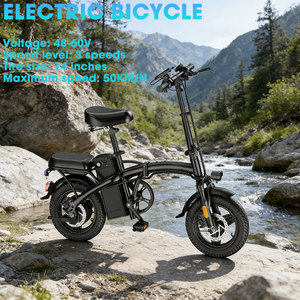 Bicicleta Eléctrica Económica Plegable con Marco de Aluminio, Batería de Litio 48V-60V, Motor de Cubo Trasero de 400W, 3 Velocidades, Rueda de 14 Pulgadas, Alcance de 60KM - Product Image 4
