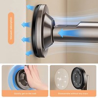 Séchoir à linge rétractable étanche à ventouse en ABS, fixation murale sans perçage, moderne, pour hôtel, salle de bain, balcon, support de rangement