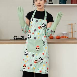 Nuevo lindo estilo coreano adulto cocina y catering babero hogar cocina cintura trabajo delantal a prueba <span class=keywords><strong>de</strong></span> aceite algodón ropa <span class=keywords><strong>de</strong></span> trabajo <span class=keywords><strong>para</strong></span> el hogar - Product Image 1