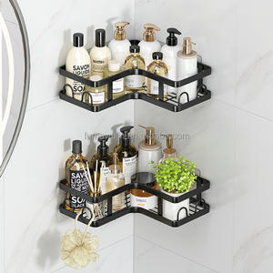 Proveedor al por mayor, juego de 5 piezas, estante de esquina para pared de baño, organizador de esquina de cocina de metal <span class=keywords><strong>SS</strong></span>, estante de almacenamiento sin perforación - Product Image 6