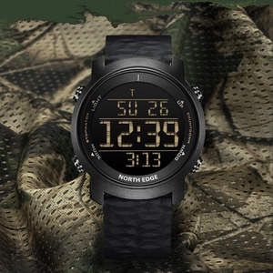 นาฬิกาข้อมือ NORTH EDGE สำหรับผู้ชาย กันน้ำ 50 เมตร นาฬิกาสปอร์ตกลางแจ้ง แฟชั่น ไฟ LED จับเวลา นาฬิกาผู้ชาย Reloj Hombre - Product Image 3