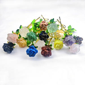 Baisse <span class=keywords><strong>de</strong></span> prix Avantages <span class=keywords><strong>de</strong></span> la guérison en cristal naturel Sculpture Artisanat Matériau mixte Rose à double tête pour la décoration - Product Image 2