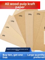 Papier kraft recyclable épaissi A4 A3, carton de couleur claire, couverture de reliure, papier à dessin, utilisation agricole, pâte chimique