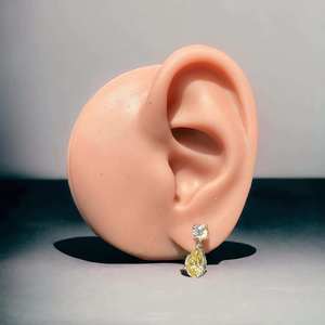 Modern Round Brilliant Diamond Stud <b>Earrings</b> Silver Stylish <b>Fine</b> Jewelry Party Gift for Women - Product Image 1
