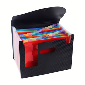 OEM A4 Mehrschichtige Schule- und Büro-Aktenmappe aus PP, Erweiterbare Dokumententasche mit Clip, Tragbar - Product Image 1