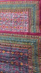 Best Handblock Pure Organic Cotton Voile Bedding Set HandmadeQuilt Reversible Razai HandBlock <b>Printed</b> Patchwork Warm HomeQuilt - Product Image 3