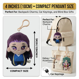 Muñeco de Peluche de Personaje de Anime Kawaii de 10 cm, Llavero de Peluche, Muñeca Hanfu de Estilo Chino, Juguete de Peluche Suave con Cabello Verde y Morado, Regalo de <span class=keywords><strong>Manga</strong></span> - Product Image 3