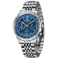 Montre chronographe à quartz pour homme PAGANIDESIGN Bojiani, 41 mm, acier inoxydable, aiguilles lumineuses, étanche 100 m, mouvement japonais TMI