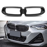 Cadre de calandre avant en fibre de carbone sèche Style de remplacement pour Bmw 2 Series G42 Sline Coupe 2022 + G42 Car Bumper Grill