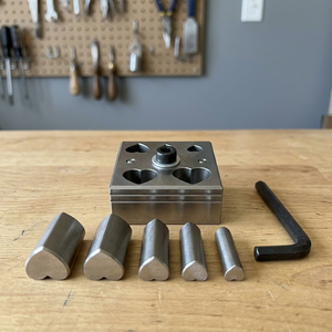 Ensemble de 5 coupe-disques en fer en forme de cœur avec clé en L pour la fabrication de bijoux, outils de bricolage - Product Image 5
