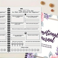 Carnet à spirale A5 personnalisable Journal émotionnel créatif Journal d'auto-soins Gratitude Bonheur Couverture en papier Mise au point