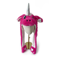 Chapeau de Noël personnalisé en peluche LED avec oreilles de lapin lumineuses et mobiles, couvre-chef doux et lumineux en forme d'animal en peluche, accessoire confortable et chaud