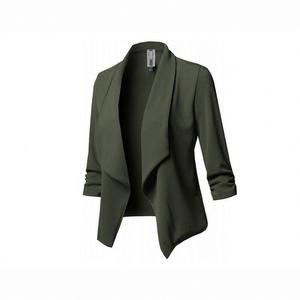 Ventes en gros de vestes cardigan pour femmes et filles, manches longues, col rabattu, taille plus, costume de bureau, manteau élégant décontracté - Product Image 3