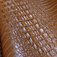 Tissu en cuir synthétique 3D gaufré effet crocodile, motif peau d'alligator, simili cuir gaufré