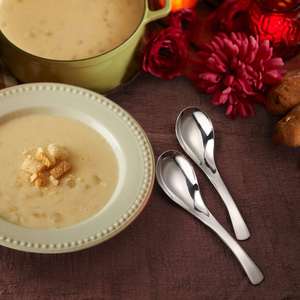 Factory Custom logo Thick Heavy Weight Soup High Grade 18/8 Stainless Steel Soup <b>Serving</b> <b>Spoons</b> - Product Image 6