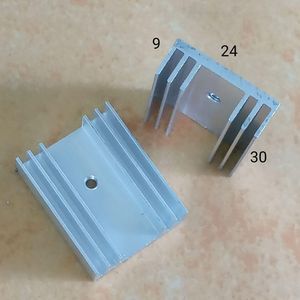 ฮีทซิงค์อะลูมิเนียม To220 ขนาด 24x9x30 มม. สำหรับมอสเฟต 7805 SCR ซีเนอร์ไดโอด 7812 บล็อกระบายความร้อน - Product Image 1
