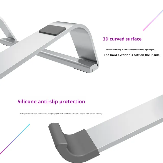 Aluminum Alloy Cooling Stand for MacBook Folding Laptop Stand with Fan Elevated Wood Computer Pad Portable Laptop Holder
