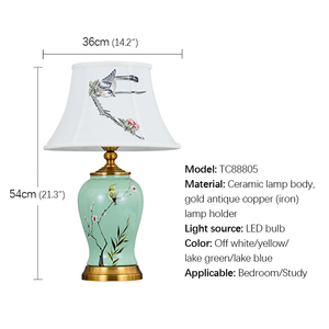 Gốm sứ Đèn bàn LED hiện đại sáng tạo sang trọng bàn ánh sáng thời trang cho nhà phòng khách nghiên cứu phòng ngủ - Product Image 5