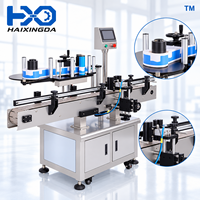 Machine d'étiquetage automatique verticale pour bouteilles rondes, applicateur d'autocollants pour bouteilles en plastique, verre, eau, boissons, cosmétiques