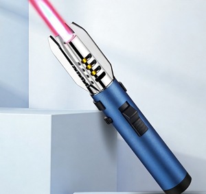 Lightsaber Style Metal Long Handle Torch <b>Lighter</b> Adjustable Rotatable Jet Flame Butane Refillable <b>Windproof</b> Portable BBQ Welding - Product Image 3