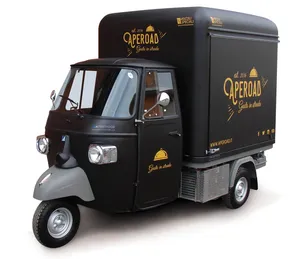 Satılık elektrikli gıda kamyonu döner kebap mobil üç tekerlekli bisiklet tuk tuk paslanmaz çelik gıda arabaları iş gıda dükkanı