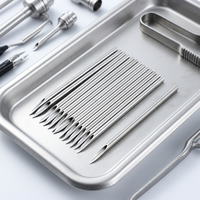 Tubo de Acero Inoxidable 316L Soldado de Alta Precisión y Durabilidad, Estándar ASTM, 24G, 40 mm, Punta Triangular, para Transferencia de Fluidos Médicos, Tolerancia del 5%