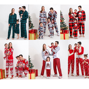 Setelan piyama Natal, piyama Natal dengan Jumpsuit dewasa bercetak, katun dan pakaian anak-anak dipasangkan dengan piyama Natal Keluarga - Product Image 5