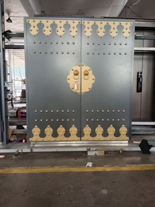 <span class=keywords><strong>Porte</strong></span> d'entrée antique <span class=keywords><strong>de</strong></span> style néo-chinois, <span class=keywords><strong>porte</strong></span> en aluminium moulé à clous, <span class=keywords><strong>porte</strong></span> <span class=keywords><strong>de</strong></span> sécurité pour maison individuelle et portail antivol. - Product Image 5