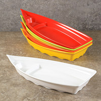 Assiettes carrées en mélamine colorées en gros, plateaux de service empilables pour restaurant, hôtel, buffet, traiteur
