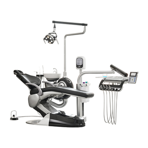 Silla Dental de esterilización con pulverización de pintura negra y plateada, de lujo - Product Image 1