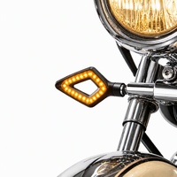 Système d'éclairage de moto avec 15 LED 1,2W 12V homologuées E Mark E8, boîtier ABS, lentille orange AS, clignotants de moto