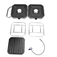 Réchaud à gaz ultraléger portable 2700W à double brûleur pliable en acier pour le camping et l'extérieur, ustensiles de cuisine pour pique-nique et voyage