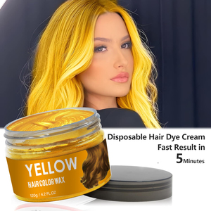 Crème colorante capillaire instantanée végane unisexe, cire jaune pour coiffures DIY pour Halloween, enfants, hommes, femmes - 739269 - Product Image 4
