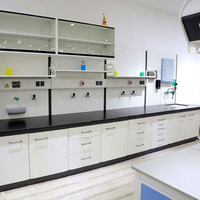 Table de laboratoire de salle de classe universitaire de qualité supérieure Science avec armoire mobile Banc de travail de laboratoire de chimie Table de pharmacie