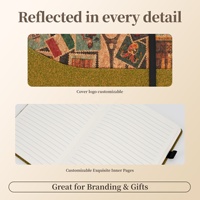 Ensemble cadeau de carnet A5 personnalisé de qualité supérieure, motif vintage, journal avec stylo, kit de papeterie de bureau