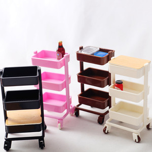 Carrito <span class=keywords><strong>de</strong></span> almacenamiento rodante en miniatura a escala 1:12, accesorio para muebles <span class=keywords><strong>de</strong></span> casa <span class=keywords><strong>de</strong></span> <span class=keywords><strong>muñecas</strong></span> - Product Image 2
