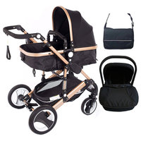 Poussette pour bébé 3 en 1 personnalisée OEM pour le marché européen Poussettes pour siège auto Poussettes pour nouveau-né Landau pour bébé Landau