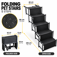 Rampe pour chien pour camping-car et hayon de pick-up, escalier pour animaux à 5 marches avec marches larges pour grands chiens âgés, camping, voyage, OEM, ODM