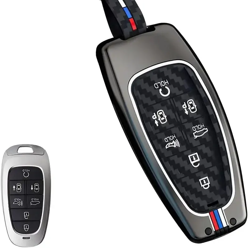 Hyundai Key Fob Cover Case Metal Smart Key Holder Protector Compatible para Tucson Santa fe Sonata 2020-2024