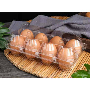 Wholesale 8 Grid Flip Egg Tray Food Grade Packaging Material Egg Tray Square Transparent Plastic Egg Tray Can Be Customized