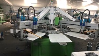 Máquina de serigrafía automática para camisetas de 4 colores y 10 estaciones, 2 unidades, 1 unidad