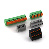 Konektor Listrik Pcb Tanpa Sekrup Oem Blok Terminal Pegas 3.5Mm 3.81Mm 5.0Mm 5.08Mm Ptich 2 4 6 8 Pin Hijau