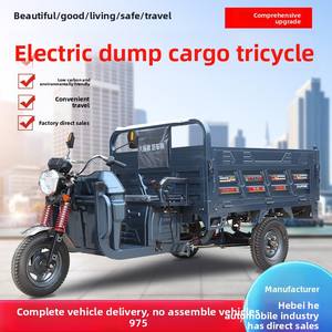 Kargo sepeda roda tiga elektrik Model truk sampah tugas berat badan terbuka jangkauan 30km kendaraan bertenaga baterai lintas batas - Product Image 4