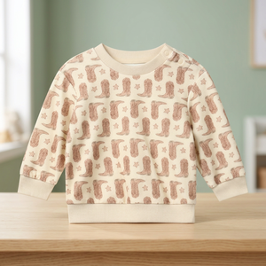 Haut de qualité supérieure pour filles, style western, motif vache, ample, en soie de lait, manches longues, doux, pour enfants - Product Image 2