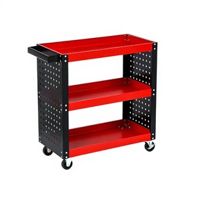 Carrito de Utilidad Rodante Económico de Bajo Costo, Carrito de Herramientas de Acero de 3 Niveles con Ganchos Laterales, Carrito de Almacenamiento para Taller, OEM ODM - Product Image 1