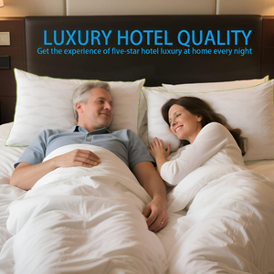 Oreillers de lit King Size réglables avec fermeture éclair, qualité hôtelière rafraîchissante avec garnissage haut de gamme en alternative au duvet - Product Image 4